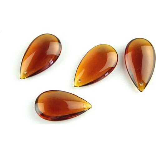 38mm/50mm Tea Color Water Drop Prisms For Lighting Crystal Chandelier Pendant Ornament Lighting Lamp Hanging Decoration