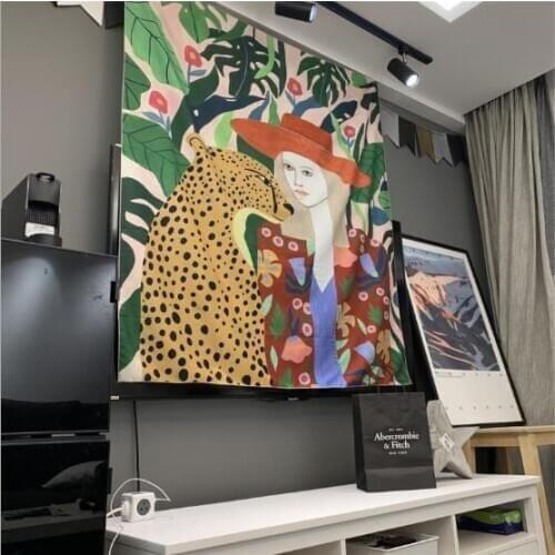 Hang Cloth Picture Collection Section Ins Wall Art Poster Canvas Painting Wall Pictures For Living Room Beach Towel Background