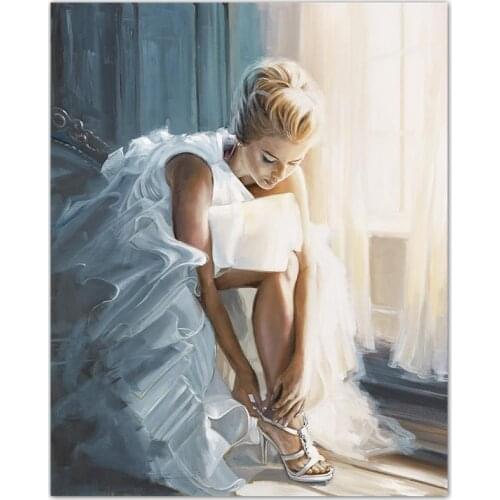 Full Square diamond Painting 5D DIY diamond embroidery Ballerina girl Round drill Diamond mosaic Home Decor Gift