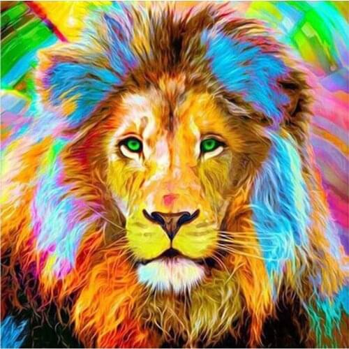 Full Square/Round 5D Diy Diamond Painting Cute Lion Picture Of Rhinestones Diamond Embroidery Mosaic Cross Stitch Home Decortion