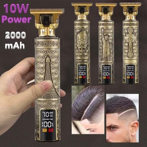 Professional Hair Clipper Men T9 Electric Hair Trimmer Rechargeable Hair Cutter Machine 0mm Shaving Barber Hair Styling Tool