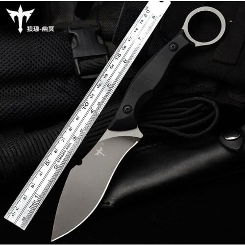 Voltron Outdoor tactical straight knife, self-defense military wilderness survival special forces sharp portable knife