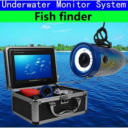 7" 15/30/50M Cable Fishfinder DVR HD 1000TVL Fish Finder Underwater Ice Fishing Video Camera Kit 12 White LEDs