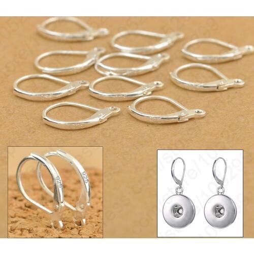 200PCS Fine Jewellery Components Genuine 925 Sterling Silver Handmade Beadings Findings Earring Hooks Leverback Earwire Fittings