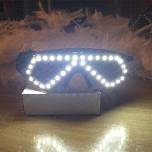 Hot Sale LED Luminous Flashing Party Glasses Bar DJ Christmas Halloween Masquerade Eyewear Funny Led Glasses Mask