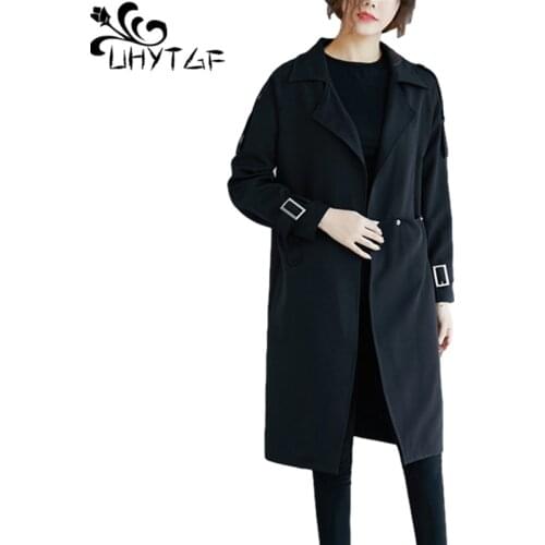 Женские длинные плащи UHYTGF China At AliExpress