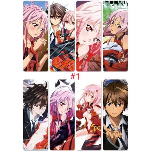 8pcs/set Guilty Crown PVC Bookmarks Printed with Anime Ouma Shu Yuzuriha Inori