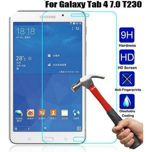 2PCS Tablet Screen Protector Film Tablet For Samsung Galaxy Tab 4 7.0 SM-T230 T231 T235 9H Real Tempered Glass Protective Guard