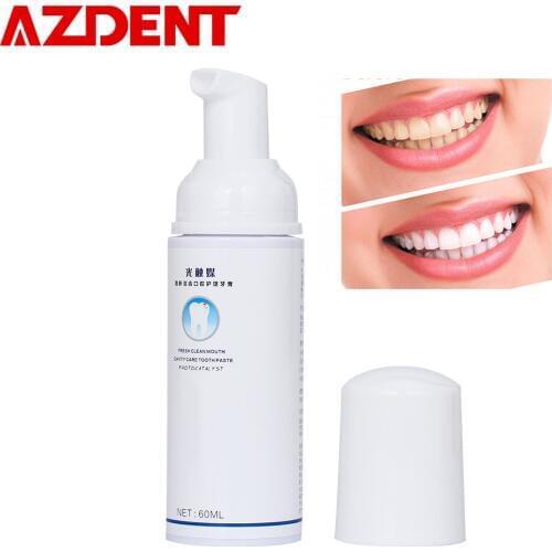 60ml Foam Liquid Toothpaste Natural Fresh Clean Mouth Cavity Care Toothpaste for Automatic Electric Toothbrush Tooth Cleaning