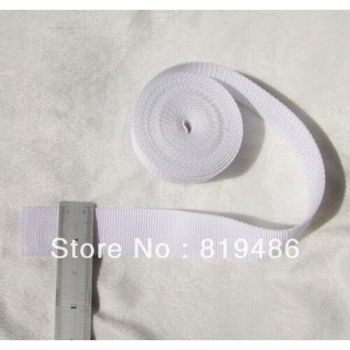 1.5 inch 5 yards white nylon heavy and strong webbing ribbon for bags and accessories belts
