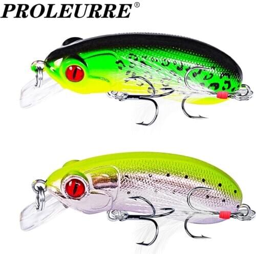 1Pcs 60mm 9g Minnow Fishing Lure Floating Wobblers Tackle 3D Eyes Artificial Plastic Hard Bait Crankbaits For Bass Pike Peche