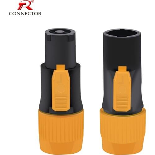 1pc Waterproof IP65 PowerCON Connector Male Plug&Female Jack NAC3FX-W NAC3MX-W PA66 Material IP65 Grade Waterproof Orange Color