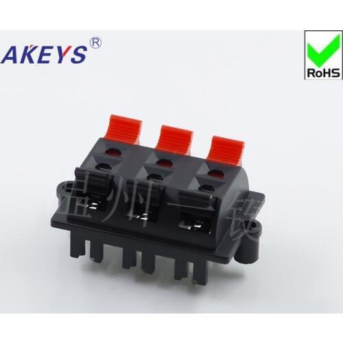 10 pcs WP6-3B speaker terminal post 2 rows 3 bits test clamp external terminal clamp 180