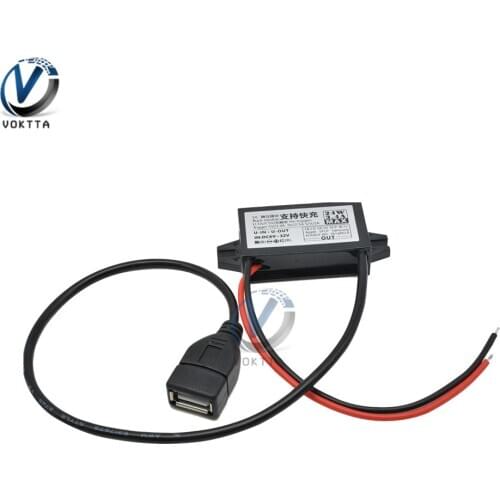 12V 24V to QC2.0 3.0 Fast Charge Charging Waterproof Power Supply For Car Universal Travel Power Charger 24W 3.4A Power Adapter