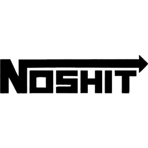 15*3.5CM NOSH*t Funny Arrow Car Styling Car Truck Vinyl Sticker JDM Racing Window Decorative Decal Black/Silver C9-0161