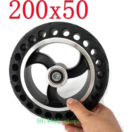 200x50 Mobility Scooter wheelchair wheels tyre 8x2" inch Solid Tire and alloy wheel hub For Gas Scooter Electric Scooter Vehicle
