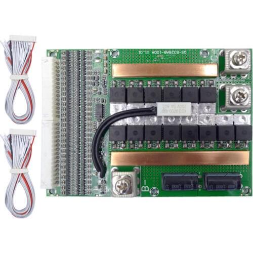 28S 100A High Current Lithium Battery Protection Board 100V polymer with Temperature Control /Li-ion BMS board