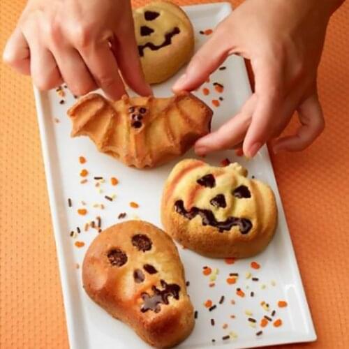 3D Cake Mold Halloween Broom Pumpkin Frog Witch Silicone Fondant Soap Cupcake Candy Chocolate Decoration Baking Tool Christmas 2