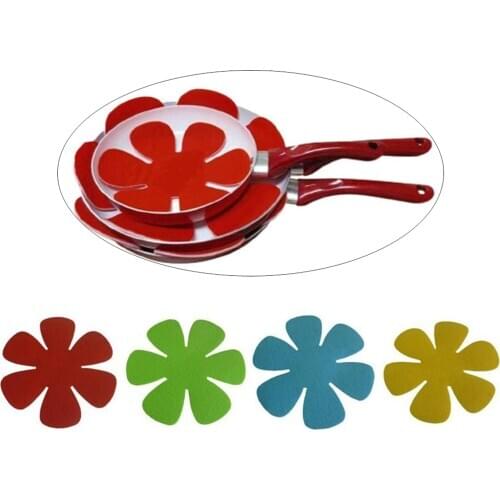 4Pcs Petal Pan & Dish Protectors Pot Mat Potholders 's Day Decor