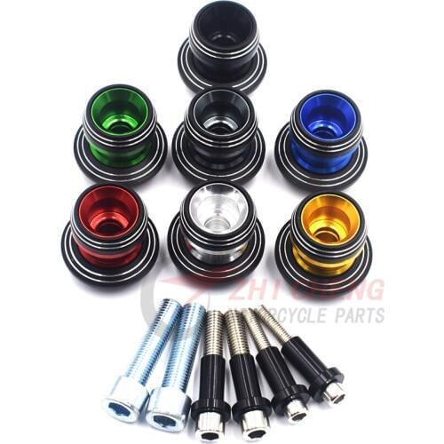 6mm Frame Sliders Screw Swingarm Spools Slider For Yamaha MT-03 MT03 MT09 MT-09 MT 09 FZ09 FZ-09 MT07 FZ-07 YZF R1 R6 R6S MT-10