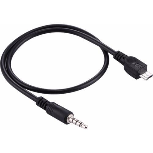 3.5mm Male to Micro USB Male Audio AUX Cable, Length: about 40cm