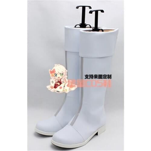 My Boku no Hero Academia Todoroki Shouto White Cosplay Shoes Boots X002