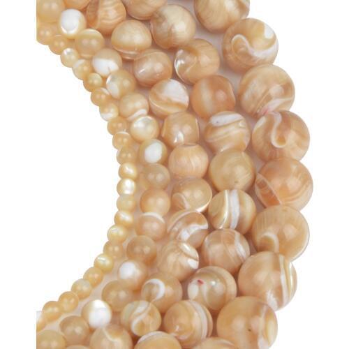 Natural Top Shell Beads For Women Shell Jewelry Making Loose Beads 4 6 8 10 12mm
