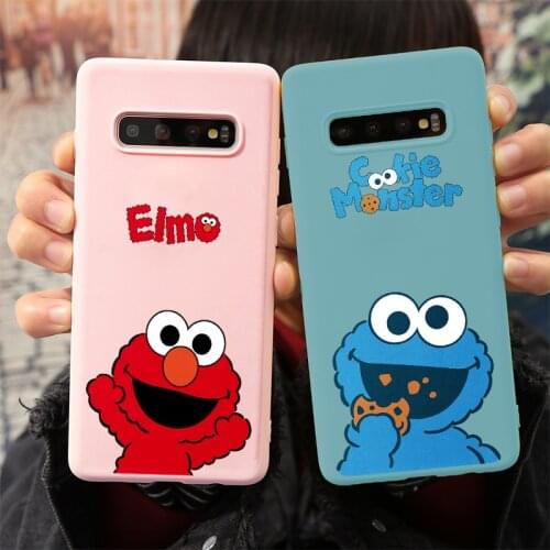 Sesame Cookie Monster Cases For amsung Galaxy S21 S20 FE S10 S8 S9 Plus Note 20 Ultra A51 A50 A21s A31 A41 A30 A70 A71 A11 Cover
