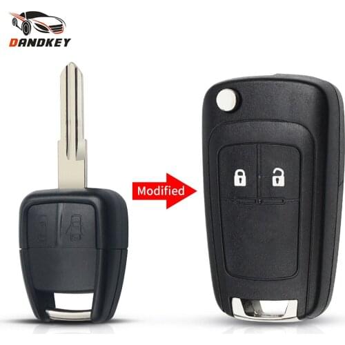Dandkey 2/3 Buttons Modified Flip Folding Remote Car Key Shell Fob Case For Chevrolet Cruze Aveo Auot Key Case Right/left Blade