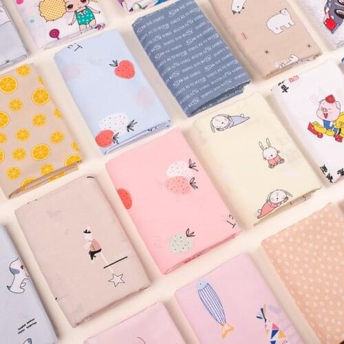 Baby Thin Cartoon Liberty Polyester Rayon Sewing Fabric for Quilting Clothes Top DIY Handmade by the Half Meter