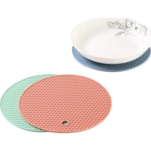 Household Heat-resistant Silicone Mat Non-slip Coaster Cover Desktop Decoration Tray Heat Insulation Pad Kitchen Placemat