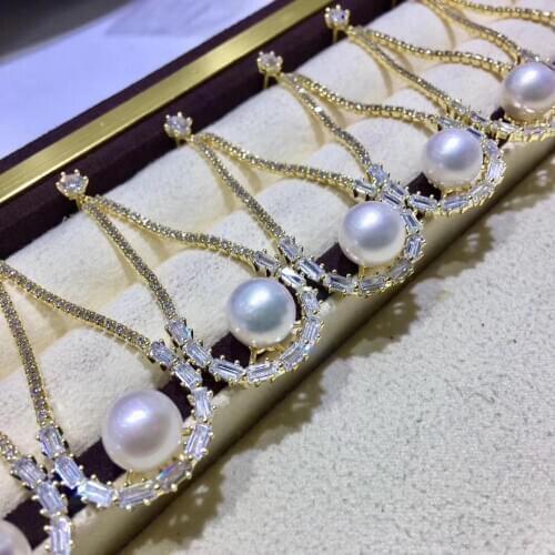 New Arrival 925 Sterling Silver Earrings Findings Settings Mountings Jewelry Parts Fittings for Pearls Coral Jade Agate Beads