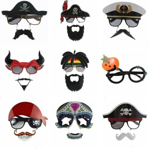 Happy 2021 Haloween Party Decor Halloween Party Glasses Mask Kids Favor Pirate Poop Glasses Mask Funny Halloween Toy Kids Gifts