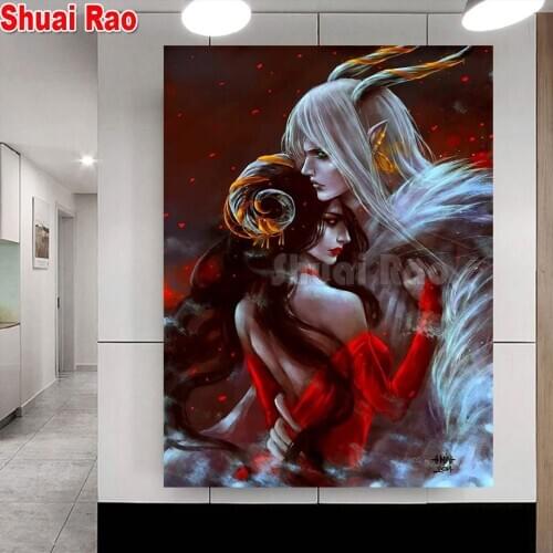 Hug lovers 5d diy crafts full square drill resin diamond painting cross stitch mosaic embroidery Anime portrait art New hot gift