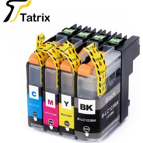 4PK LC123 BK/C/M/Y Compatible Ink Cartridge With Chip For Brother MFC-J4410DW/MFC-J4510DW/MFC-J4610DW/MFC-J4710DW/MFC-J2510