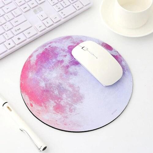 Beautiful Universe Star Computer Mouse Padding Round Rubber Thickening Gaming Mouse Pad 22CM for MacBook xiaomi Lenovo Laptop