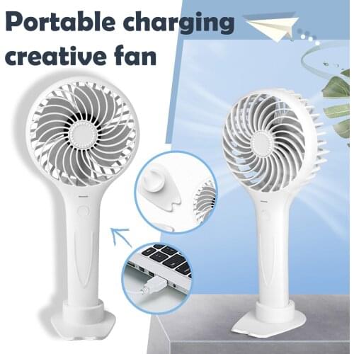 Summer Portable Mini Fan Rechargeable Fans Usb Rechargeable Desk Handheld Air Conditioner Cooler Outside Travel Artifact#G4
