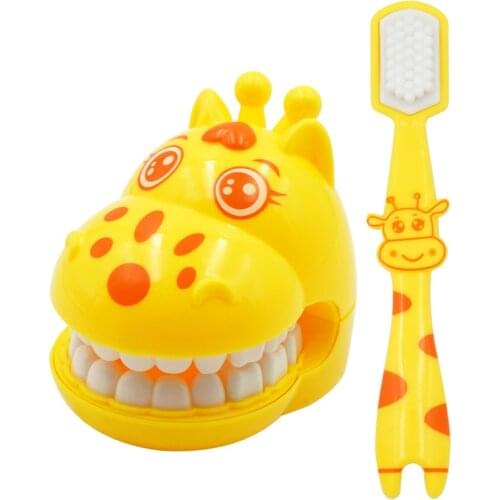 Giraffe Teeth Brush Demo Teeth Teaching Model Dental Model Teeth Model Kids Children Earlier Education Brushing Tooth Toy Gift
