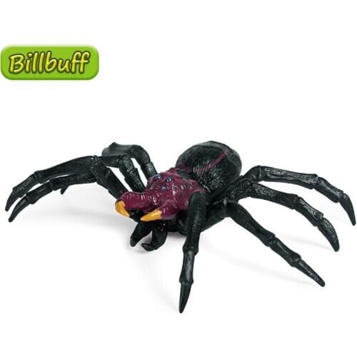 Simulation Wild Animal PVC Spider Model Action Figure Collection Miniature Cognition Educational Toy for children Halloween Gift