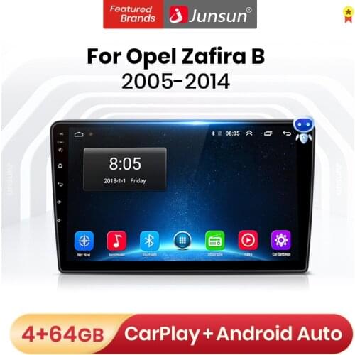 Junsun V1 Pro 4G Android 10.0 4G+64G Car Radio Multimedia Player For Opel Zafira B 2005 - 2014 GPS Navigation no 2din dvd