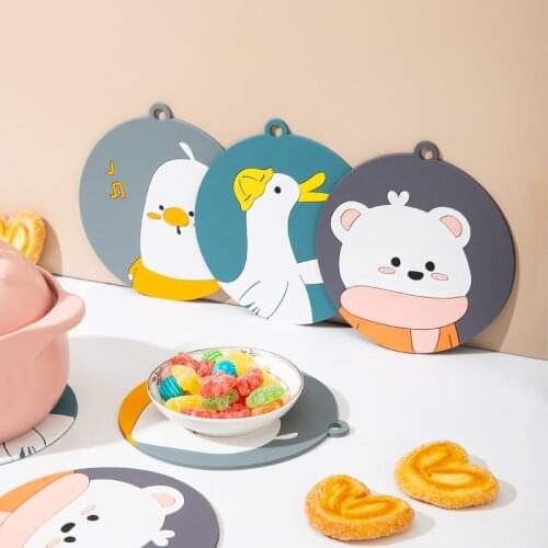 Heat Insulation Pad Pot Holder Cartoon Heat Pad Coasters Square Pad