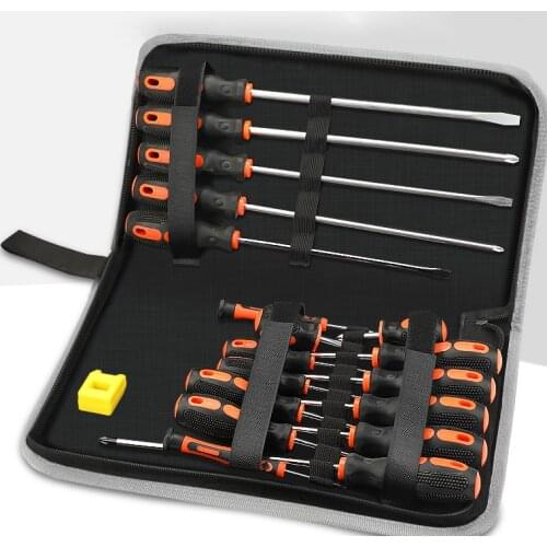 6/8/10 Pcs Screwdriver Set Multifunctional Appliance Parts Repair Hand Tool One Word Cross with Magnetizer and Storage Bag