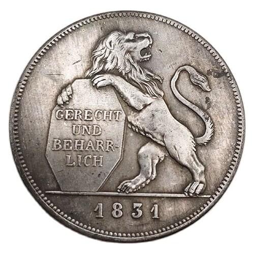 1831 German Commemorative Coin Fair And Lasting And Lion Coin Collection Home Decoration Crafts Souvenirs Gifts