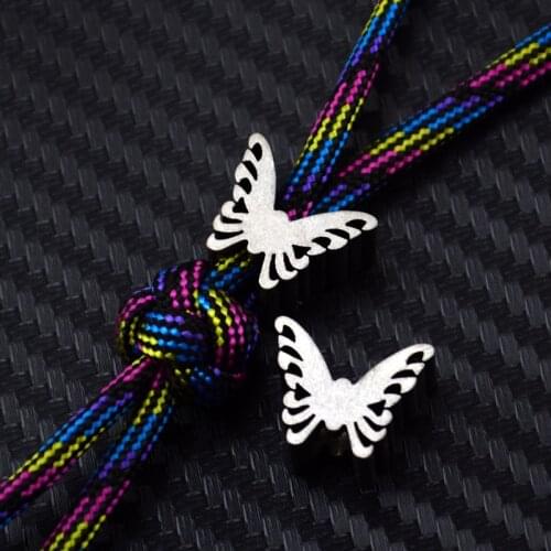 Butterfly Titanium Alloy Knife Beads Outdoor EDC Accessories Butterfly Paracord Beads