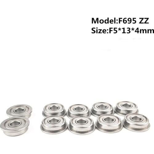 Kande Bearings F695ZZ 10pcs ABEC-1 F695 ZZ F695-2Z Miniature Deep Groove Ball Bearing F5*13*4mm 695 F695
