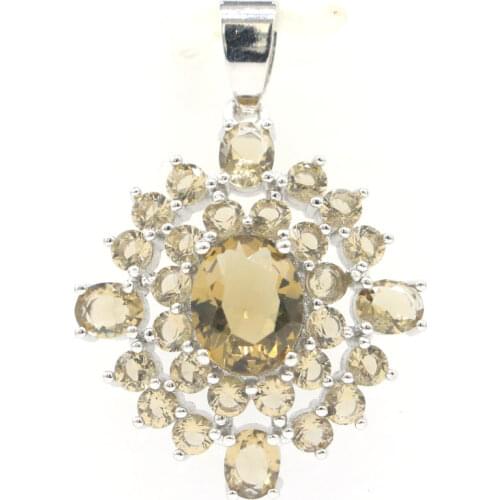 42x26mm Beautiful Created Rich Blue Violet Tanzanite Gift For Ladies Wedding Silver Pendant