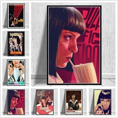 Pulp Fiction Quentin Tarantino Posters And Prints Canvas Painting Wall Art Picture Vintage Movie Decorative Home Decor Affiche