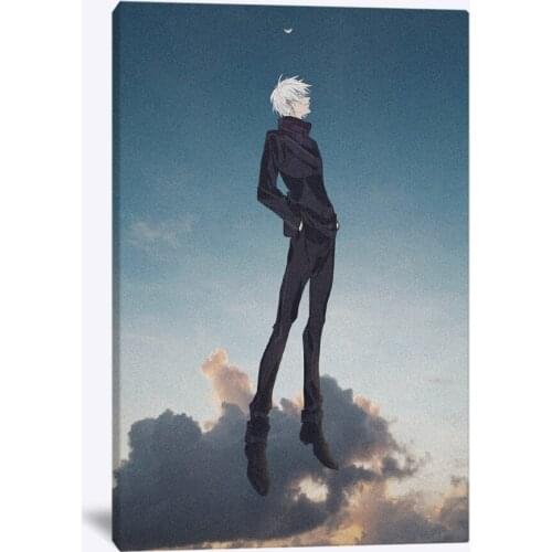 Satoru Gojo Jujutsu Kaisen Anime Canvas Home Decor Prints Manga Dorm Living Room Bedroom Painting Wall Art Decoration Poster