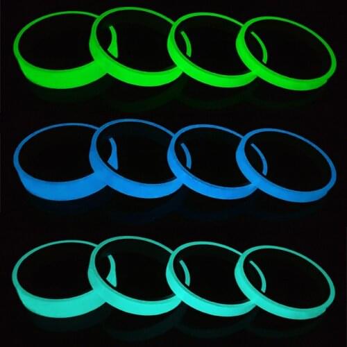 3m 1/1.2/1.5/2cm Luminous Tape Self-adhesive Safety Security Home Party Decoration Wall Sticker Glowing In The Dark Warning Tape