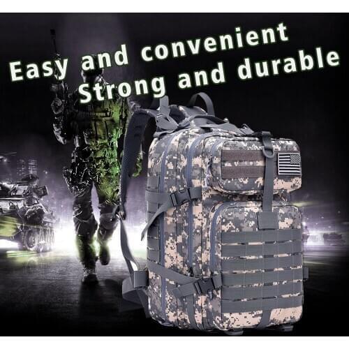 Free Knight 40L Army 3P Tactical Backpack Outdoor Oxford Fabric Military Assault Pack Camouflage Bag for Cycling Hiking Trekking